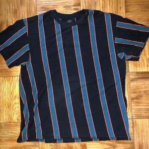 Black and teal striped shirt